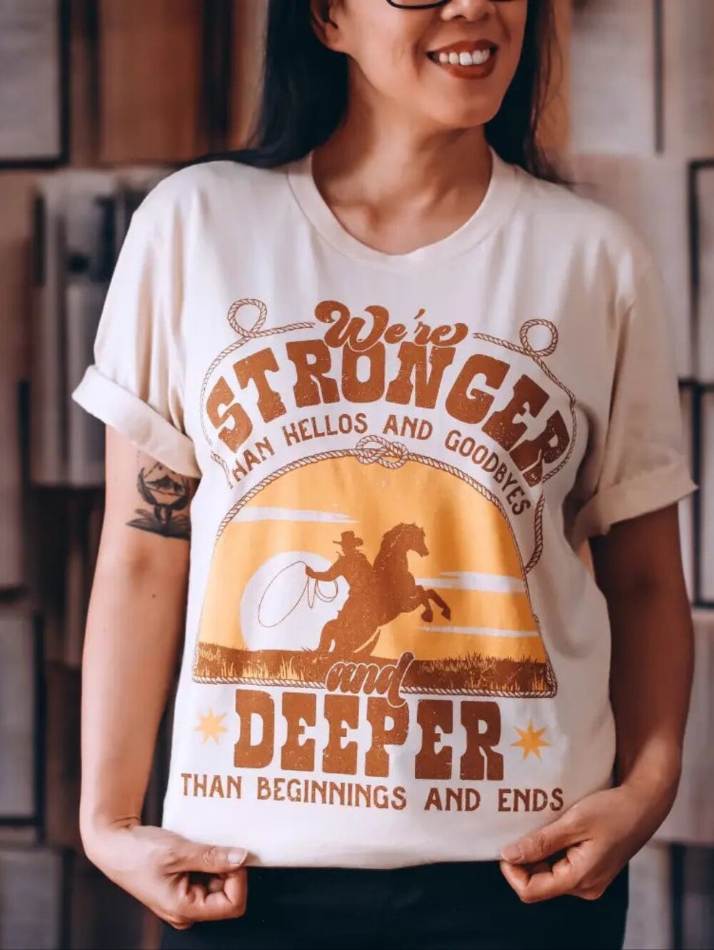 We're Stronger and Deeper Bookish Box M Tshirt